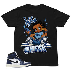 Blue Midnight Navy 1s Shirt Vibe Check Graphic