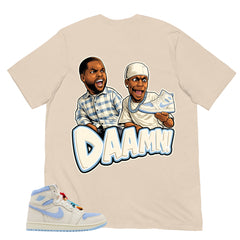 Blue Pale Ivory Pyschic Blue Wmns 1s Shirt Daaamn Sneaker Graphic