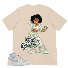 Blue Pale Ivory Pyschic Blue Wmns 1s Shirt Get Dressed Graphic