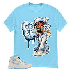 Blue Pale Ivory Pyschic Blue Wmns 1s Shirt Got Em Lady Graphic