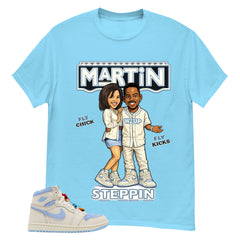 Blue Pale Ivory Pyschic Blue Wmns 1s Shirt Martin Steppin Graphic