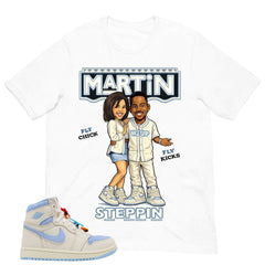 Blue Pale Ivory Pyschic Blue Wmns 1s Shirt Martin Steppin Graphic