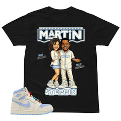 Blue Pale Ivory Pyschic Blue Wmns 1s Shirt Martin Steppin Graphic