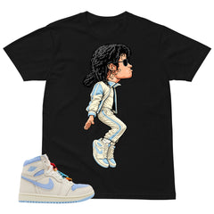 Blue Pale Ivory Pyschic Blue Wmns 1s Shirt Micheal Jackson Tiptoe Graphic