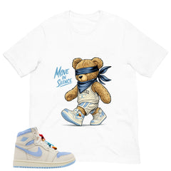 Blue Pale Ivory Pyschic Blue Wmns 1s Shirt Move In Silence Graphic