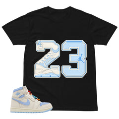 Blue Pale Ivory Pyschic Blue Wmns 1s Shirt Number 23 MJ Graphic
