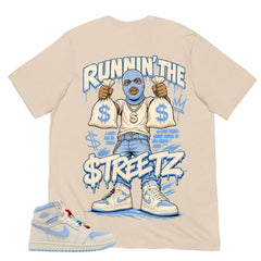 Blue Pale Ivory Pyschic Blue Wmns 1s Shirt Runnin The Street Graphic