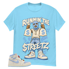 Blue Pale Ivory Pyschic Blue Wmns 1s Shirt Runnin The Street Graphic