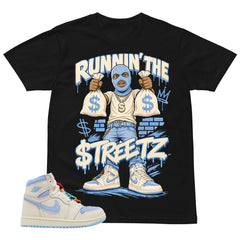 Blue Pale Ivory Pyschic Blue Wmns 1s Shirt Runnin The Street Graphic