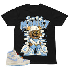Blue Pale Ivory Pyschic Blue Wmns 1s Shirt Save That Money Graphic