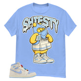 Blue Pale Ivory Pyschic Blue Wmns 1s Shirt Shiesty Pooh Graphic