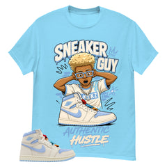 Blue Pale Ivory Pyschic Blue Wmns 1s Shirt Sneaker Guy Graphic