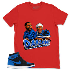 Blue Royal Reimagined 1s Zadago Shirt Daaamn Sneaker Graphic