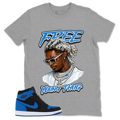 Blue Royal Reimagined 1s Zadago Shirt Free Young Thug Graphic