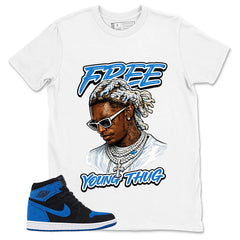 Blue Royal Reimagined 1s Zadago Shirt Free Young Thug Graphic