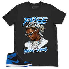 Blue Royal Reimagined 1s Zadago Shirt Free Young Thug Graphic
