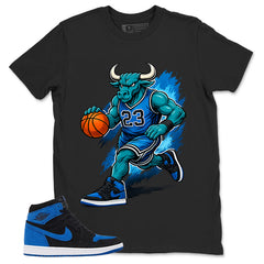 Blue Royal Reimagined 1s Zadago Shirt Raging Bull Graphic
