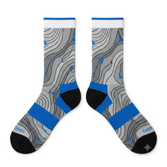 Blue Spark Sneaker Match Socks – Air Max 95 OG Inspired Mid-Calf Crew Socks