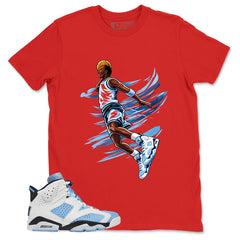 Blue UNC Home 6s Zadago Shirt Air Ball Graphic
