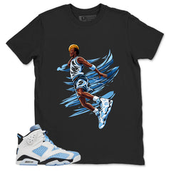 Blue UNC Home 6s Zadago Shirt Air Ball Graphic