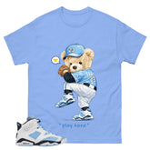 Blue UNC Home 6s Zadago Shirt Baseball Play Hard Bear Graphic