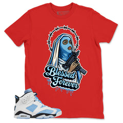 Blue UNC Home 6s Zadago Shirt Blessed Forever Graphic