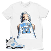 Blue UNC Home 6s Zadago Shirt Bull 23 Marilyn Graphic