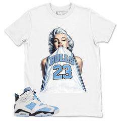 Blue UNC Home 6s Zadago Shirt Bull 23 Marilyn Graphic