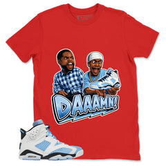 Blue UNC Home 6s Zadago Shirt Daaamn Sneaker Graphic