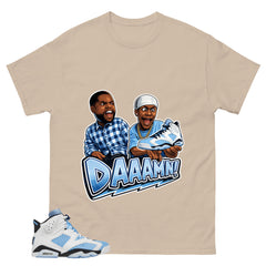 Blue UNC Home 6s Zadago Shirt Daaamn Sneaker Graphic