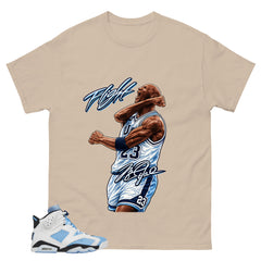 Blue UNC Home 6s Zadago Shirt Flight Victory MJ Graphic