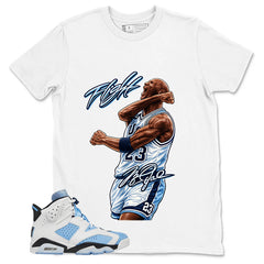 Blue UNC Home 6s Zadago Shirt Flight Victory MJ Graphic