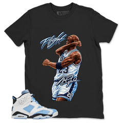 Blue UNC Home 6s Zadago Shirt Flight Victory MJ Graphic