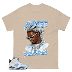 Blue UNC Home 6s Zadago Shirt Free Young Thug Graphic