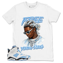 Blue UNC Home 6s Zadago Shirt Free Young Thug Graphic