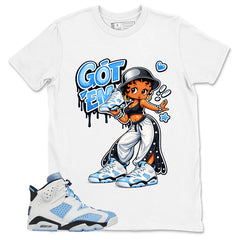Blue UNC Home 6s Zadago Shirt Got Em Lady Graphic
