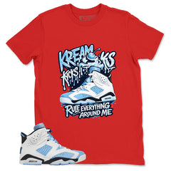 Blue UNC Home 6s Zadago Shirt Kream Kicks Graphic