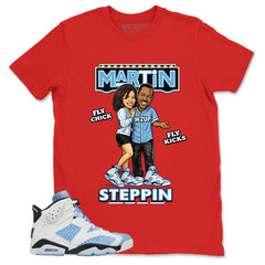 Blue UNC Home 6s Zadago Shirt Martin Steppin Graphic