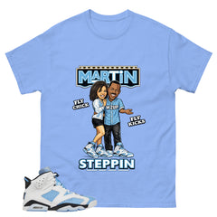 Blue UNC Home 6s Zadago Shirt Martin Steppin Graphic