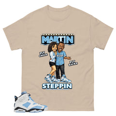 Blue UNC Home 6s Zadago Shirt Martin Steppin Graphic