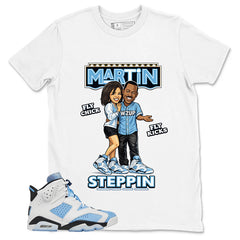 Blue UNC Home 6s Zadago Shirt Martin Steppin Graphic