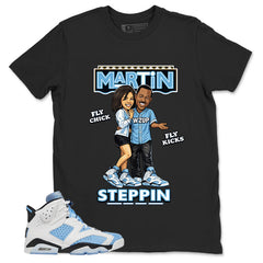 Blue UNC Home 6s Zadago Shirt Martin Steppin Graphic