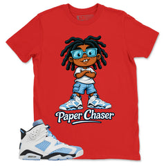 Blue UNC Home 6s Zadago Shirt Paper Chaser Graphic