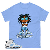 Blue UNC Home 6s Zadago Shirt Paper Chaser Graphic