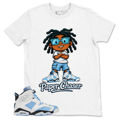 Blue UNC Home 6s Zadago Shirt Paper Chaser Graphic