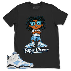Blue UNC Home 6s Zadago Shirt Paper Chaser Graphic
