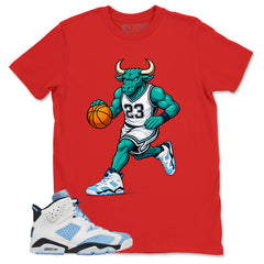 Blue UNC Home 6s Zadago Shirt Raging Bull Graphic