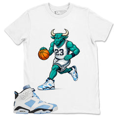 Blue UNC Home 6s Zadago Shirt Raging Bull Graphic