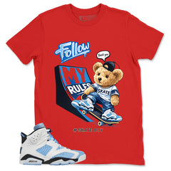 Blue UNC Home 6s Zadago Shirt Skate Boy Graphic