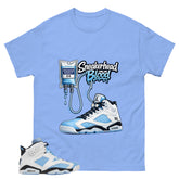 Blue UNC Home 6s Zadago Shirt Sneakerhead Blood Graphic